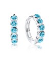 CZ Silver Huggies Earring HO-1605